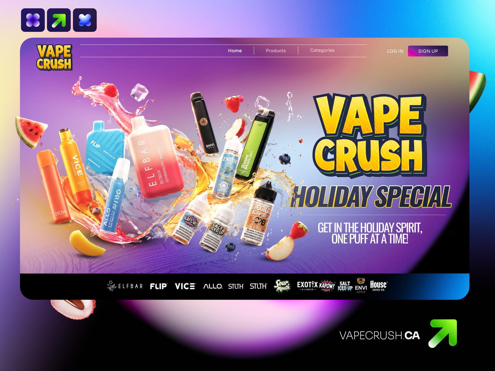 VapeCrush - E-commerce & branding
