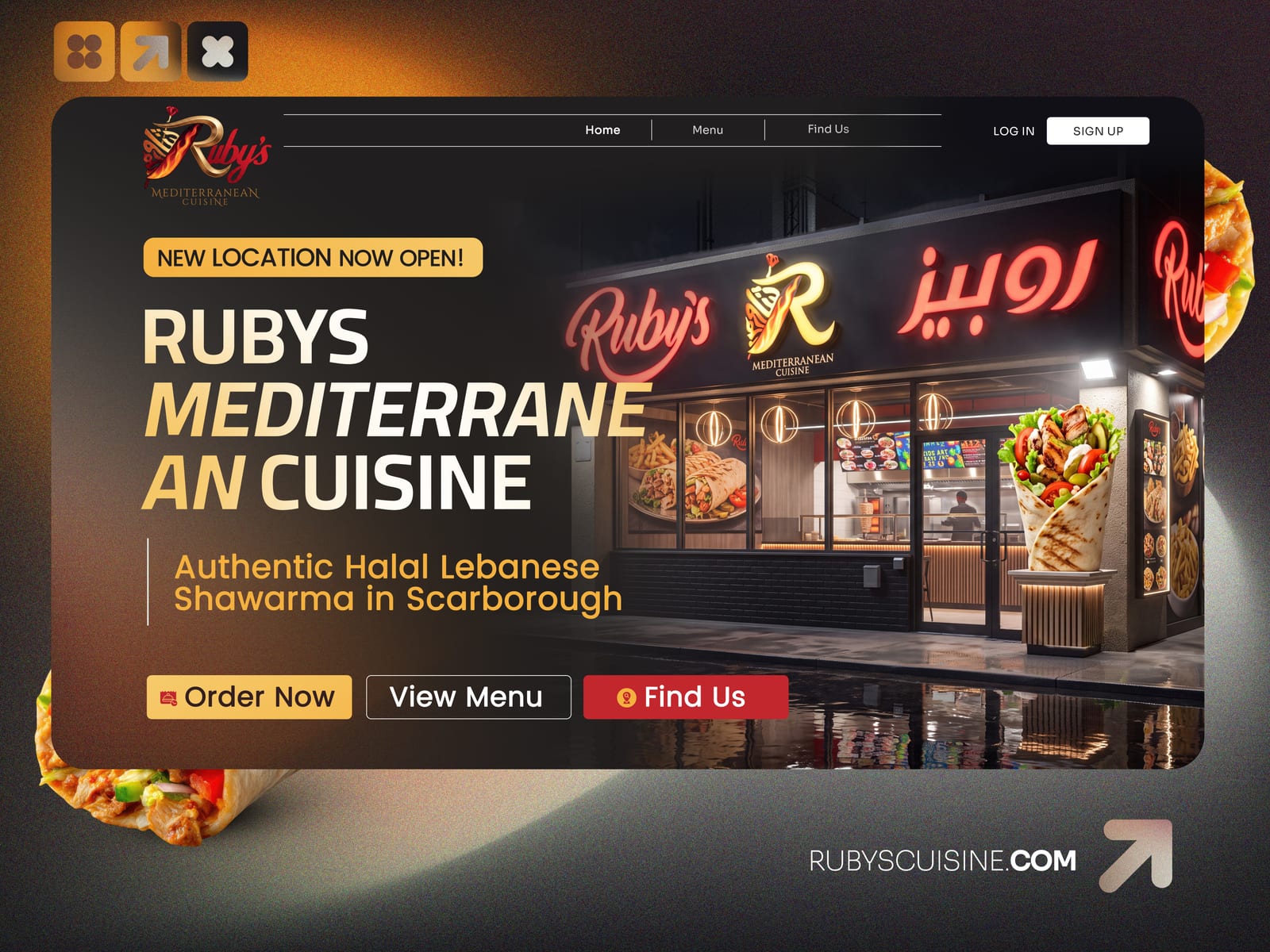 Ruby's Cuisine - Restaurant web design